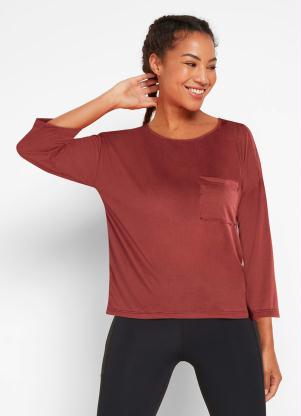 Blusa Manga 3/4 Decote Redondo (Laranja) Blusa Manga 3/4 Decote Redondo (Laranja)