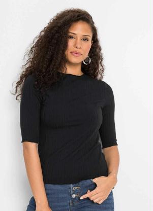 Blusa Mangas 3/4 (Preto)
