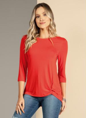 Blusa Mullet (Vermelho) com Mangas 3/4
