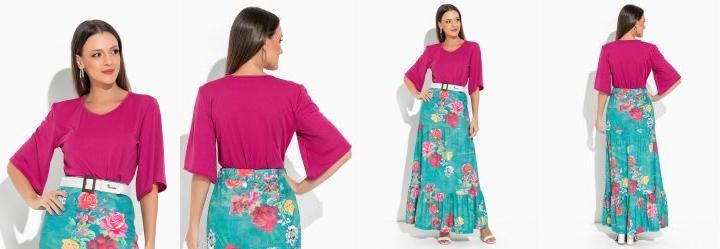 Blusa Pink com Manga Ampla