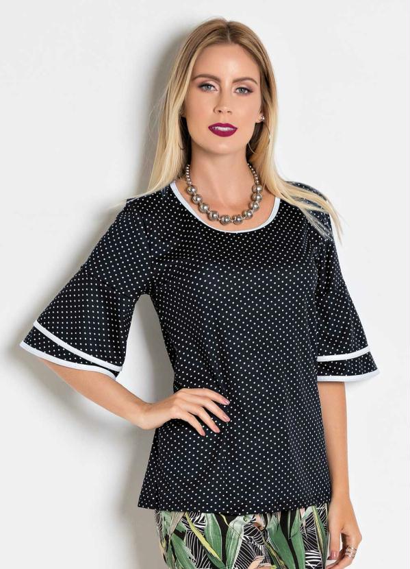 Blusa (Po�) com Mangas Amplas
