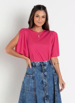 Blusa (Rosa) com Manga Ampla Moda Evangélica Blusa (Rosa) com Manga Ampla Moda Evangélica