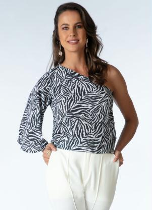 Blusa (Zebra) Manga �nica Ampla