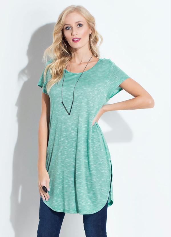 camisa alongada verde