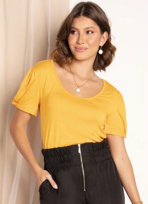 Blusa (Amarela) com Detalhe Torcido nas Mangas Blusa (Amarela) com Detalhe Torcido nas Mangas