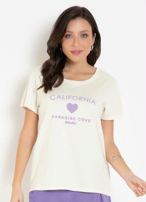 Blusa (Bege) com Estampa Puff