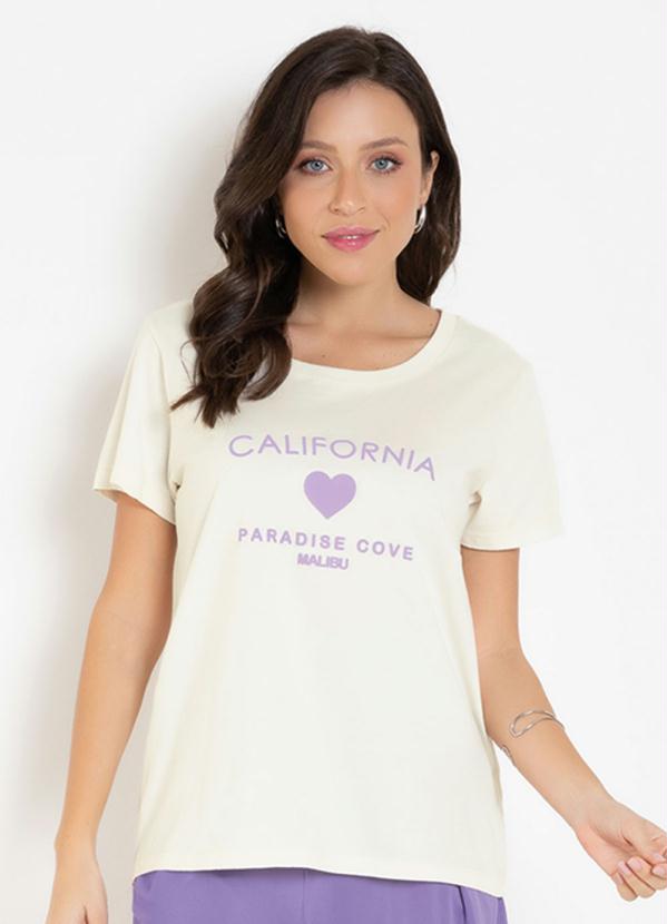 Blusa (Bege) com Estampa Puff