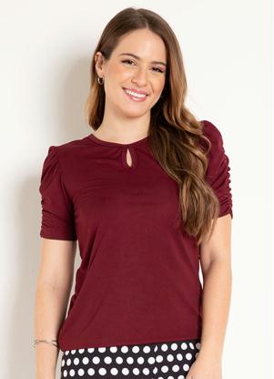 Blusa (Bordô) com Franzido Moda Evangélica Blusa (Bordô) com Franzido Moda Evangélica
