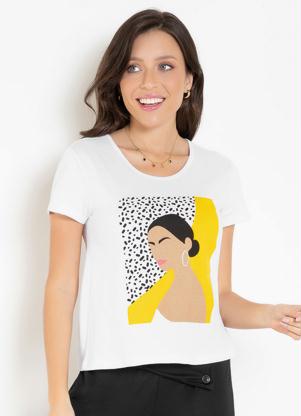 Blusa (Branca) com Estampa Frontal