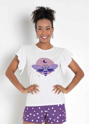 Blusa (Branca) com Manga em Babado Blusa (Branca) com Manga em Babado