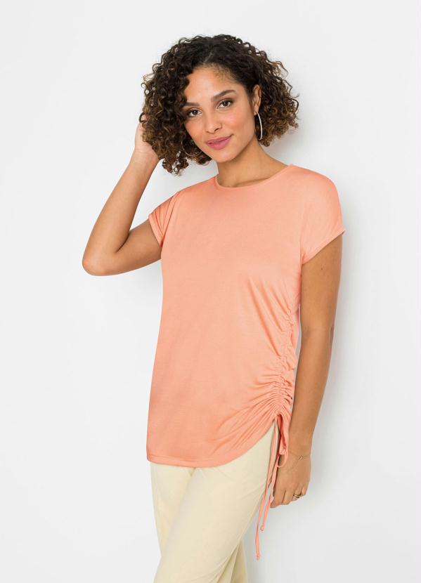 Blusa com Amarração na Lateral (Salmão) Blusa com Amarração na Lateral (Salmão)