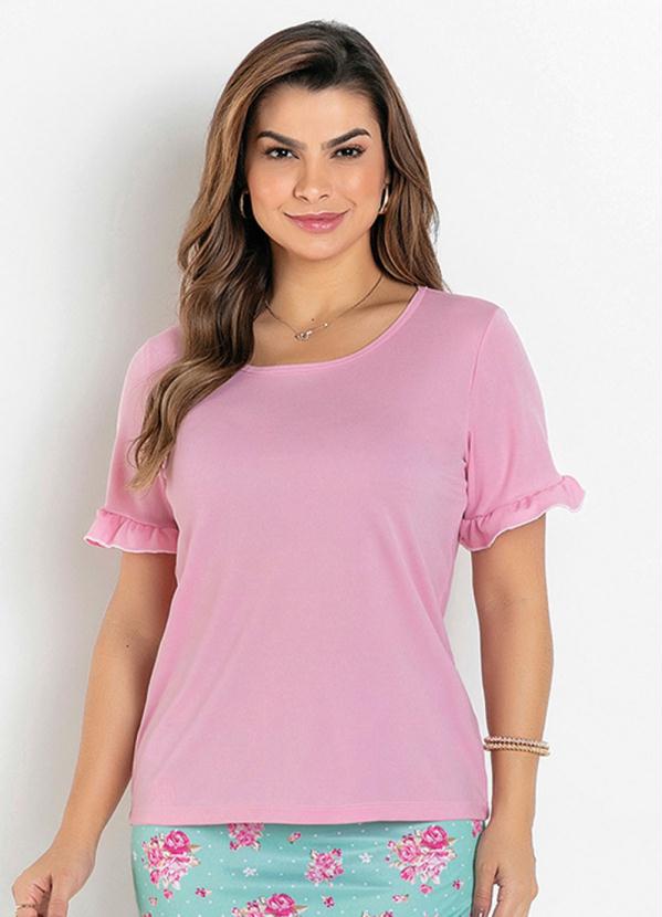 Blusa com Babado (Rosa) Moda Evang�lica