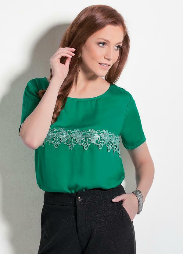 Blusas com detalhes em renda guipir Clearance