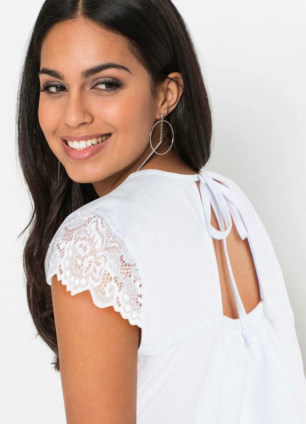 Blusas com detalhes em renda guipir Clearance