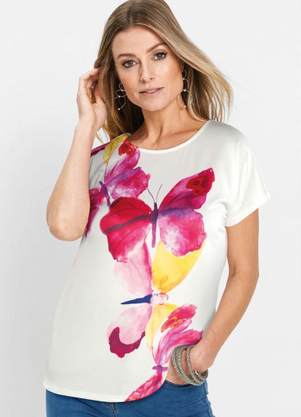 Blusa com Estampa Frontal (Branca)