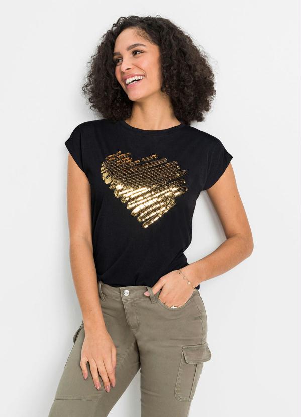 Blusa com Lanteujolas (Preta) Blusa com Lanteujolas (Preta)