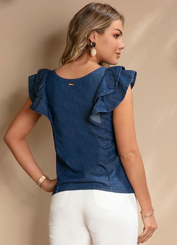 blusa tecido jeans