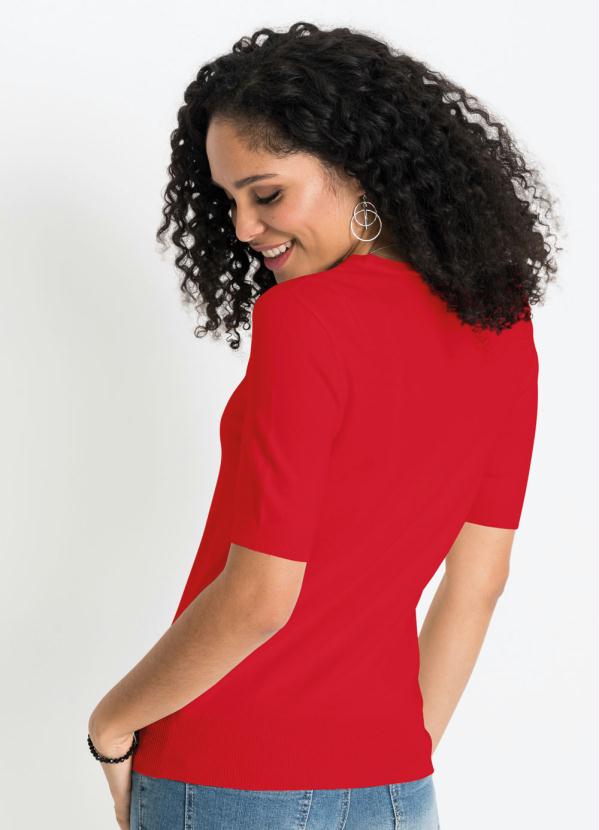 Blusa de Tricô Básica Vermelha - bonprix
