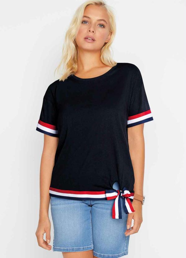 Blusa Decote Redondo (Preta)