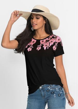 Blusa Estampada (Preto)