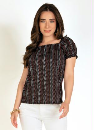 Blusa (�tnica) com Mangas Bufantes