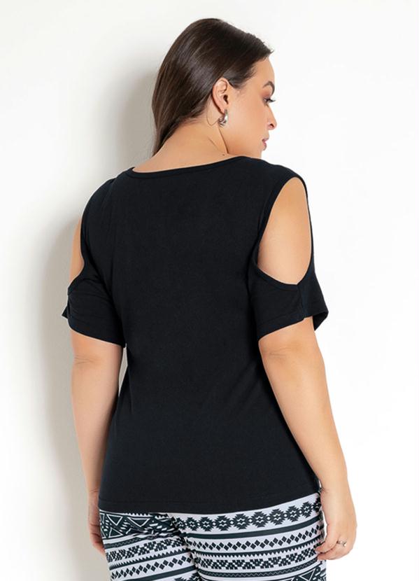 blusa preta da moda