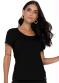 Rovitex - Blusa Feminina Viscotorcion Básica Rosa - variação: Preto