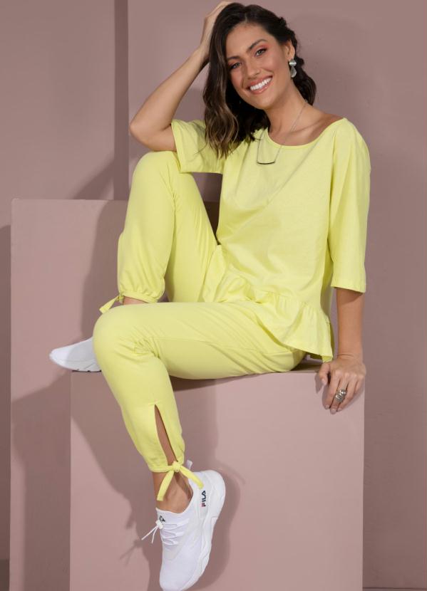 Blusa (Lima) Soltinha com Babados