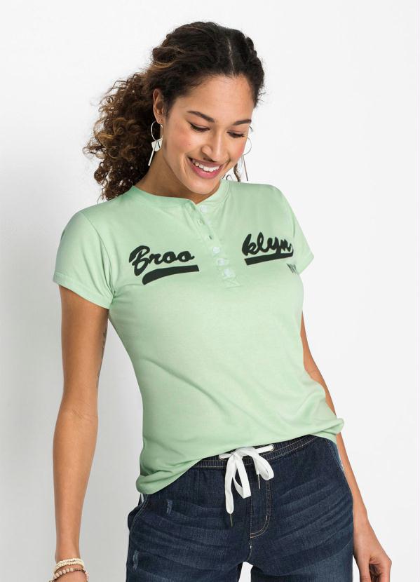 Blusa Manga Curta e Peitilho (Verde) Blusa Manga Curta e Peitilho (Verde)
