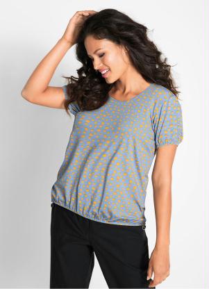 Blusa Manga Curta Po� (Azul/Amarelo)