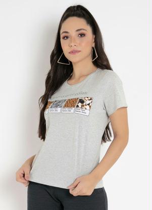Blusa (Mescla Branca) com Estampa Rovitex
