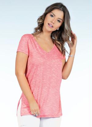 Blusa Mullet (Coral) com Fendas