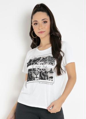 Blusa (Off White) com Estampa Rovitex