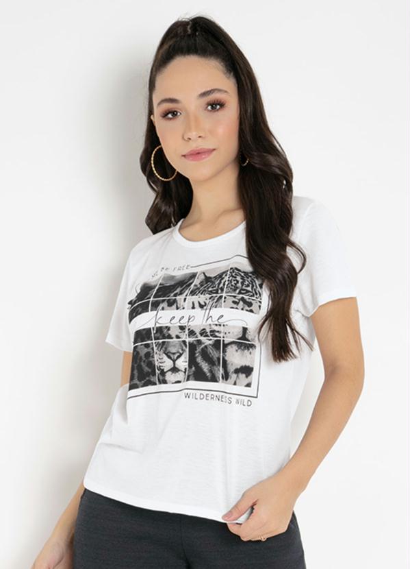 Blusa (Off White) com Estampa Rovitex