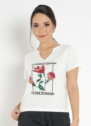 Blusa (Off White) com Estampa Rovitex