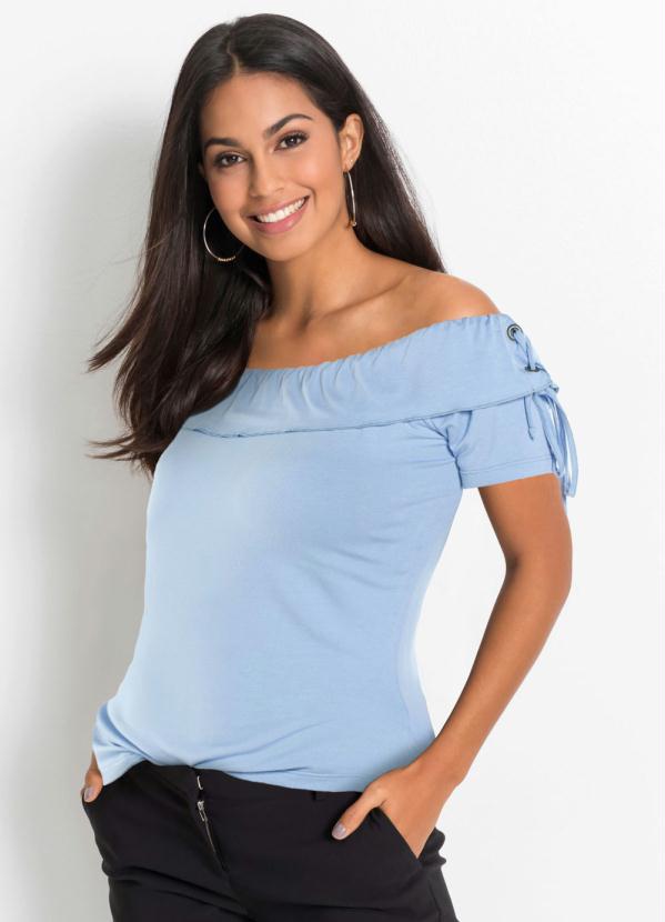 Blusa Ombro a Ombro com Amarra��o ( Violeta)