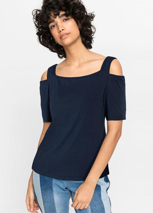 Blusa Ombro de Fora (Azul Escuro)