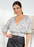 Blusa Po� em Viscose Plana com Amarra��o