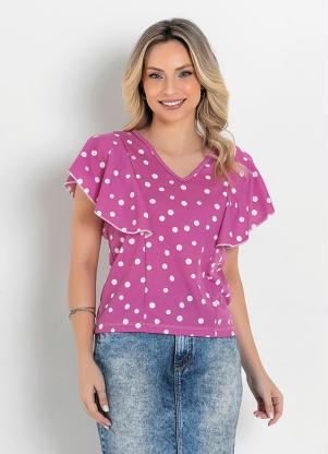 Blusa (Po� Rosa) com Babado Moda Evang�lica