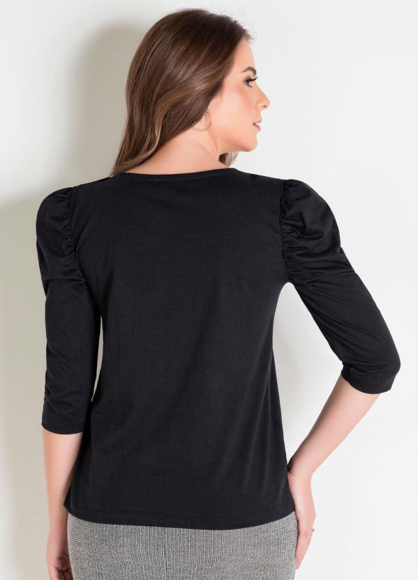 blusa preta da moda