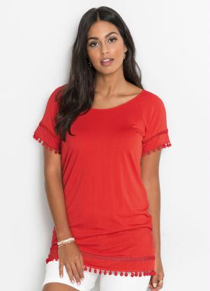 Blusa Raglan com Renda (Vermelha) Blusa Raglan com Renda (Vermelha)