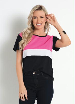 Blusa (Tricolor) com Recortes