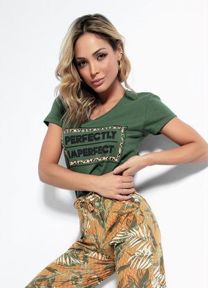 Blusa (Verde) com Estampa Localizada Frontal
