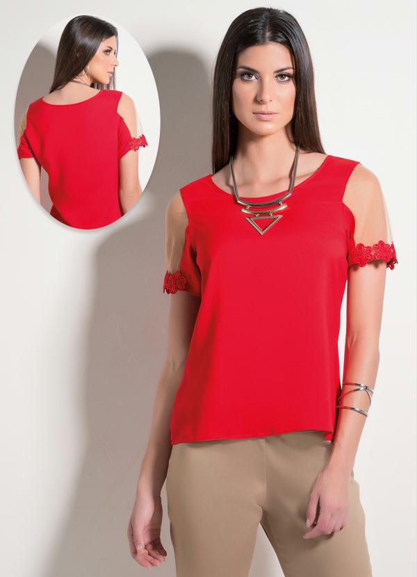 comprar blusa vermelha feminina