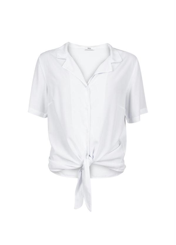 camisa de viscose branca