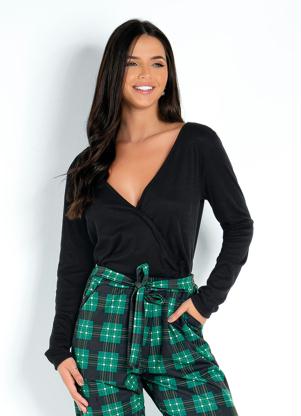 Blusa (Azul) com Transpasse Frontal