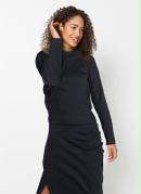 Blusa B�sica Mangas Longas Preta 