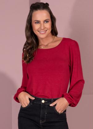 Blusa (Bord�) com Mangas Bufantes