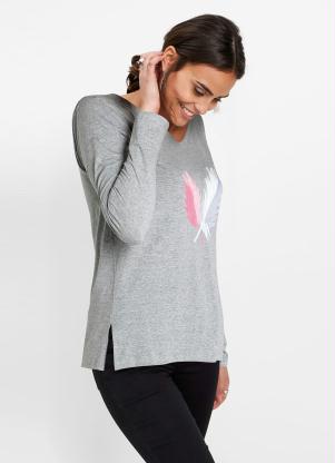 Blusa com Bordado e Fendas (Mescla)