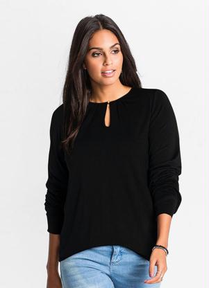 Blusa com Botões de Pérolas (Preta) Blusa com Botões de Pérolas (Preta)